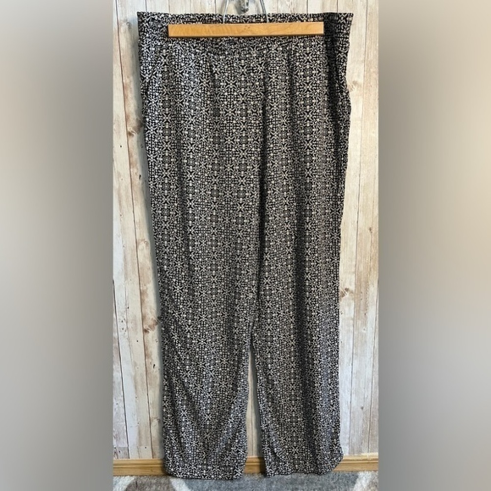 Croft and Barrow Paisley Pattern Wide Leg Pants